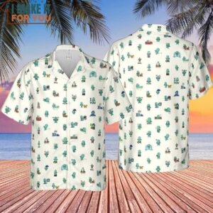 Kawai Cthulhu Pattern Hawaiian Shirt 4