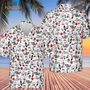 Horror Characters Dog Pattern Hawaiian Shirt 2