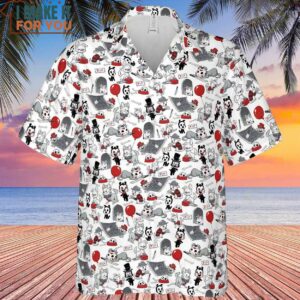 Horror Characters Dog Pattern Hawaiian Shirt 3