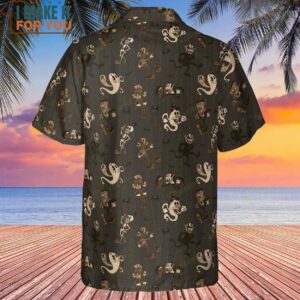 Horror Classic Monsters Universal Monsters Rubberhose Style Pattern Hawaiian Shirt Fun and Stylish Hawaiian Shirts 3