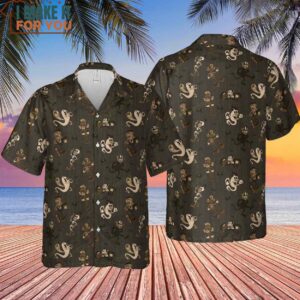 Horror Classic Monsters Universal Monsters Rubberhose Style Pattern Hawaiian Shirt Fun and Stylish Hawaiian Shirts 4