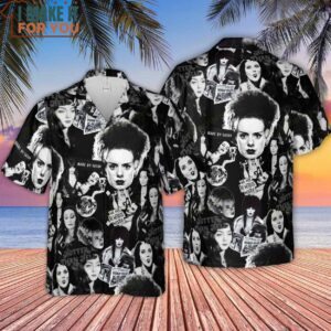 Horror Ladies Slay Collage Classic Horror Movies Hawaiian Shirt 4