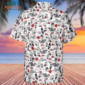 Horror Characters Dog Pattern Hawaiian Shirt 4