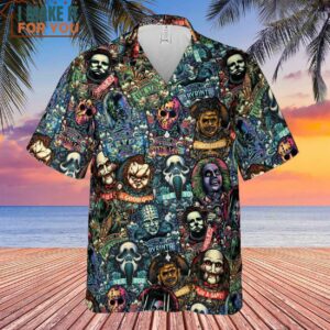 Horror Movie Characters Pattern Hawaiian Shirt 2