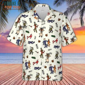 Horror Movie Pop Characters Pattern Hawaiian Shirt 2