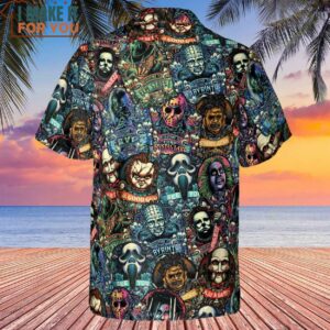 Horror Movie Characters Pattern Hawaiian Shirt 3