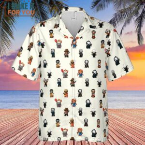 Horror Movies Characters Pattern Hawaiian Shirt 2