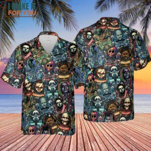 Horror Movie Characters Pattern Hawaiian Shirt 4
