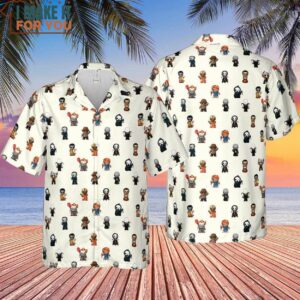 Horror Movies Characters Pattern Hawaiian Shirt 4