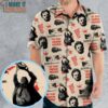 Leatherface The Texas Chainsaw Massacre Horror Pattern Hawaiian Shirt, Horror Hawaiian Shirt Mens