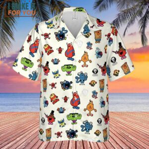 Marvel Characters And Mr Men Pattern Hawaiian Shirt 2