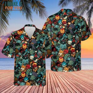 Marvelous Chibi Characters Pattern Hawaiian Shirt 3