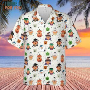 Memorable Friends McNugget Buddies Mcdonalds 1992 Hawaiian Shirt 2