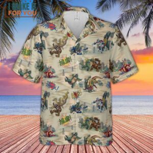 Monsters Kaiju Battles Hawaiian Shirt 2