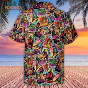 Multi Monster Pop Badges Hawaiian Shirt 3