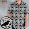 Nevermore The Raven Edgar Allan Poe Pattern Hawaiian Shirt, Men Vintage Hawaiian Shirt
