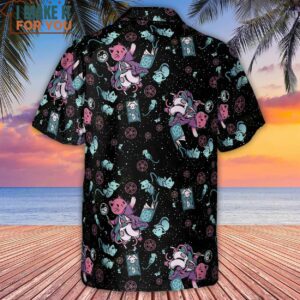 Necromancer Cat Pattern Hawaiian Shirt 3