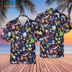 Nickelodeon Halloween Party Hawaiian Shirt 4