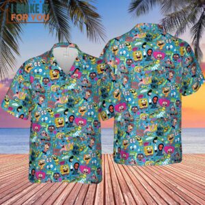 Nickelodeons Characters Patterns Hawaiian Shirt 4