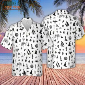 Nosferatu Pattern Hawaiian Shirt 4