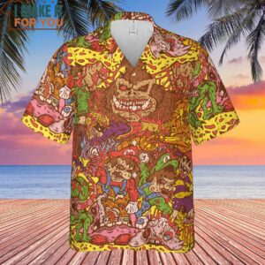 Nitendo Characters in Creepy Style Hawaiian Shirt 2
