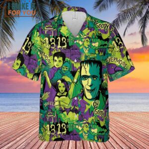 Oh Groovy Frankenstein Universal Horror Hawaiian Shirt 2