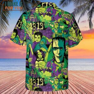 Oh Groovy Frankenstein Universal Horror Hawaiian Shirt 3