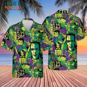 Oh Groovy Frankenstein Universal Horror Hawaiian Shirt 4