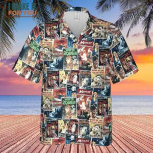 Pioneering 50s Classics Monster Hammer Horror Films Hawaiian Shirt 2