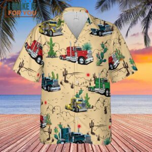 Peterbilt Semi Truck Pattern Hawaiian Shirt 2