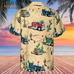 Peterbilt Semi Truck Pattern Hawaiian Shirt 3