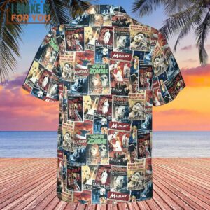Pioneering 50s Classics Monster Hammer Horror Films Hawaiian Shirt 3