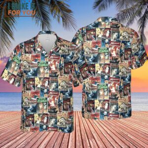 Pioneering 50s Classics Monster Hammer Horror Films Hawaiian Shirt 4