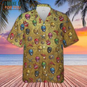 Power Team Mighty Morphin Power Rangers Hawaiian Shirt 2