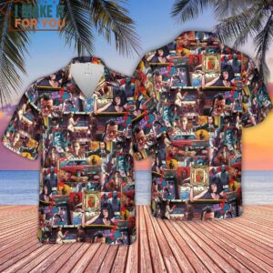 Retro Scenes Mia Wallace Vincent Vega Pulp Fiction Hawaiian Shirt 4
