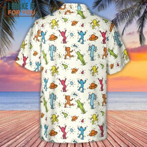 Rick Haring Rick and Morty Pop Art Pattern Hawaiian Shirt 3