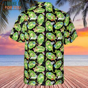 Rick and Morty Splash Pattern Hawaiian Shirt 3