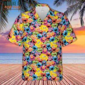 Sesame Street Characters Pattern Hawaiian Shirt 2