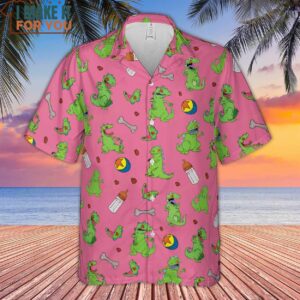 Rugrats Reptar Pattern Hawaiian Shirt 2 1