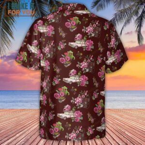 Slimer Ecto 1 Proton Pack Floral Ghostbusters Hawaiian Shirt 4