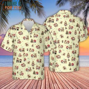So Cute Bowser and Mario Pattern Hawaiian Shirt 4