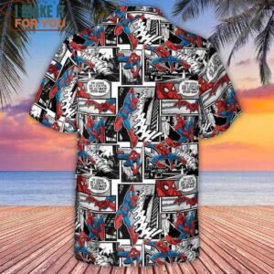 Spider Man Comic Pattern Hawaiian Shirt 3