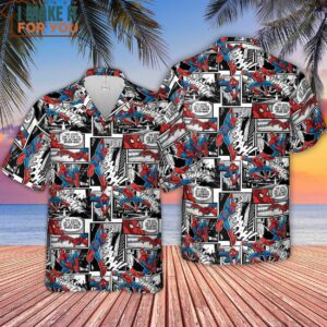 Spider Man Comic Pattern Hawaiian Shirt 4