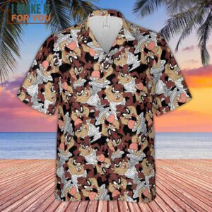 Tasmanian Devil Looney Tunes Pattern Hawaiian Shirt Gift Ideas For Cartoon Lovers 2