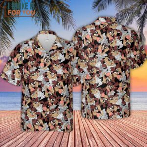 Tasmanian Devil Looney Tunes Pattern Hawaiian Shirt Gift Ideas For Cartoon Lovers 4
