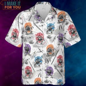 TMNT Characters Sumi E Pattern Hawaiian Shirt Best Gifts for Cartoon Lovers 2