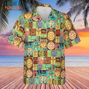TMNT Tiki Style Hawaiian Shirt Best Gifts for Cartoon Lovers 2