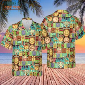 TMNT Tiki Style Hawaiian Shirt Best Gifts for Cartoon Lovers 4