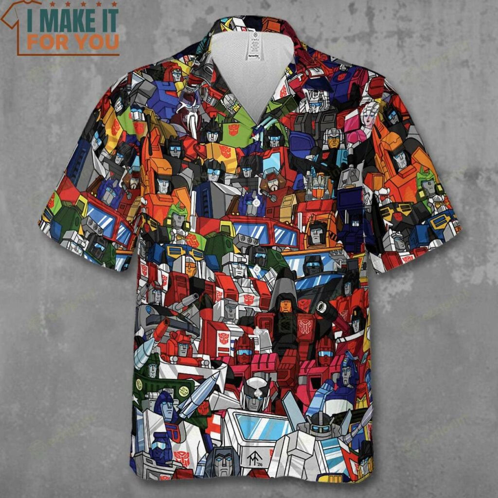 Transformers Characters Pattern Hawaiian Shirt, Best Gifts for Cartoon ...