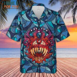 Stained Glass Monster RPG Hawaiian Shirt Best Hawaiian Shirts For Gamer 2
